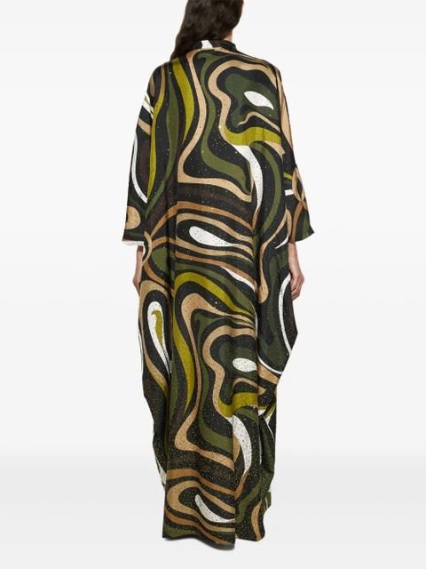 PUCCI Marmo-print maxi dress - Green