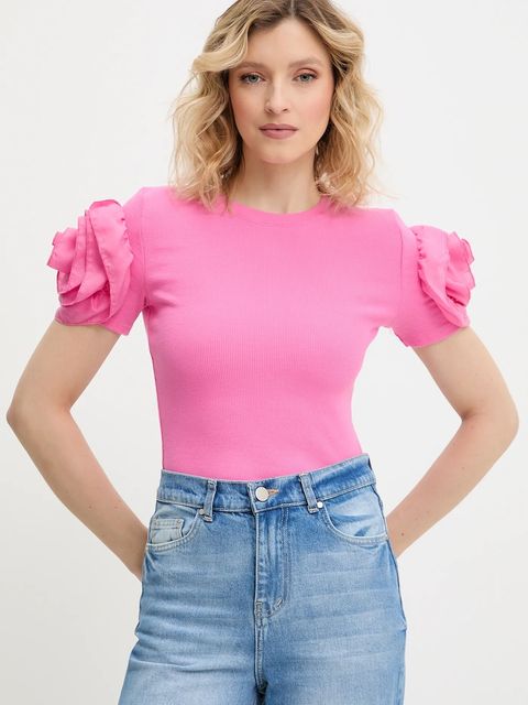 Answear.LAB bluzka kolor różowy gładka - zdjęcie produktu nr 1