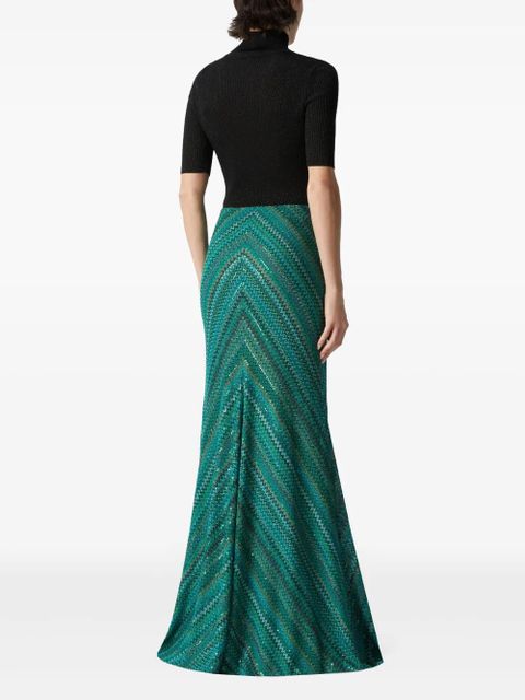 Missoni Zigzag maxi skirt - Green