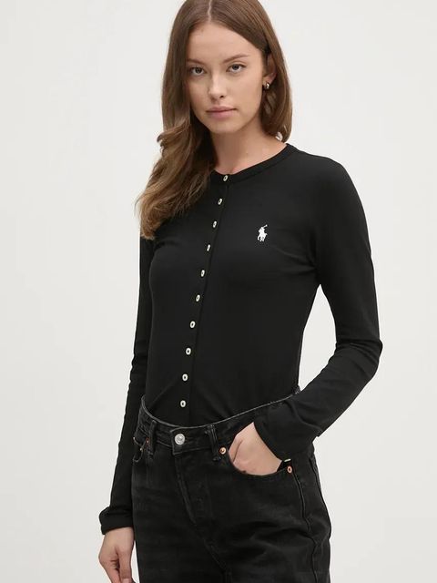 Polo Ralph Lauren longsleeve damski kolor czarny 211941175