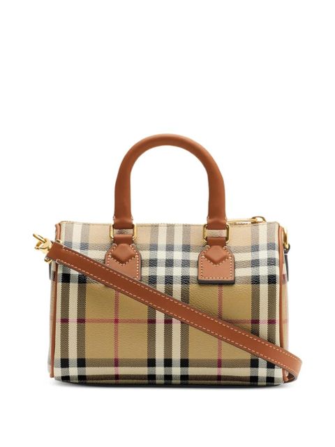 Burberry mini check bowling bag - Neutrals