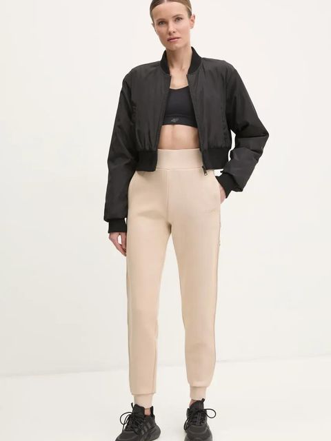 Guess spodnie dresowe BRITNEY kolor beżowy z aplikacją V2YB15 KB3P2 - zdjęcie produktu nr 2