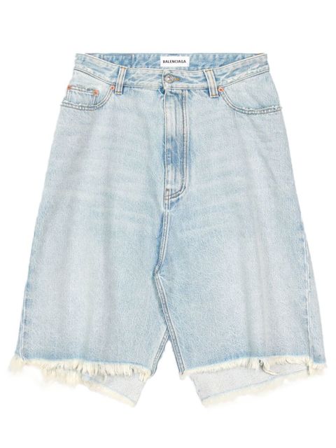 Balenciaga fringed denim skirt - Blue