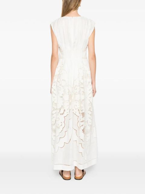 ZIMMERMANN Daylight waisted lace dress - White