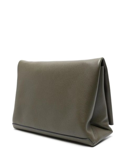 Victoria Beckham Jumbo Chain leather pouch - Green - zdjęcie produktu nr 2