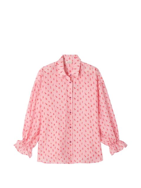 American Vintage sailboat-print ruffled shirt - Pink - zdjęcie produktu nr 1