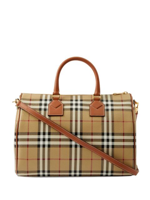 Burberry Check Medium bowling bag - Brown