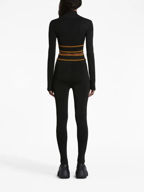Marni high-waisted logo-waistband leggings - Black