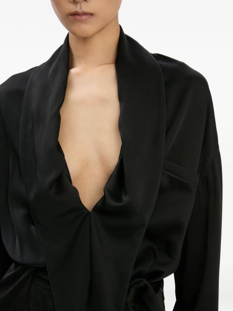 Victoria Beckham wrap-design mini dress - Black