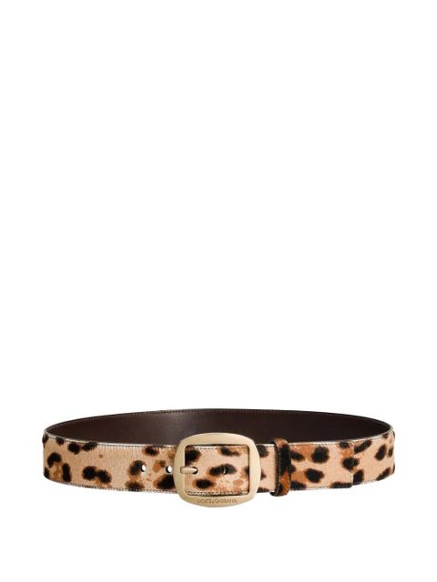 Dolce & Gabbana leopard-print buckle belt - Neutrals - zdjęcie produktu nr 1