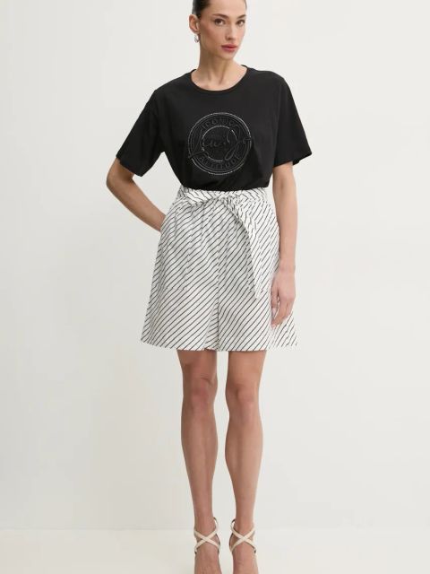 Liu Jo t-shirt bawełniany damski kolor czarny TA5174 JS923