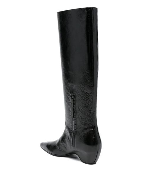 KHAITE 30mm Sybil leather knee-high boots - Black