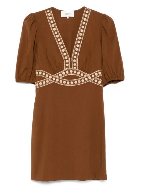 Ba&Sh Talya puff-sleeve embroidered dress - Brown - zdjęcie produktu nr 1