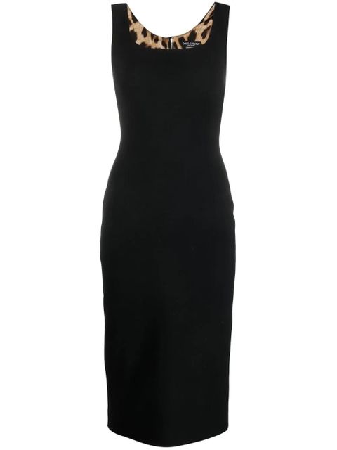 Dolce & Gabbana square-neck midi dress - Black - zdjęcie produktu nr 1