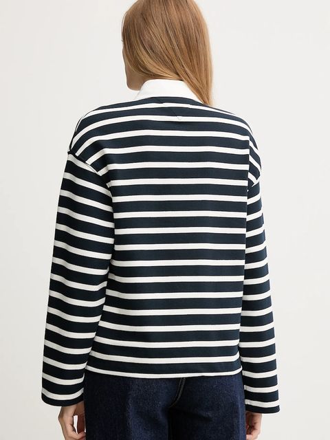 Tommy Hilfiger bluza bawełniana damska kolor granatowy wzorzysta WW0WW47457 - zdjęcie produktu nr 2