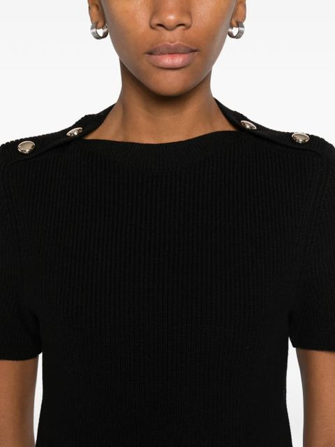 Maje bubble-hem short-sleeve mini dress - Black