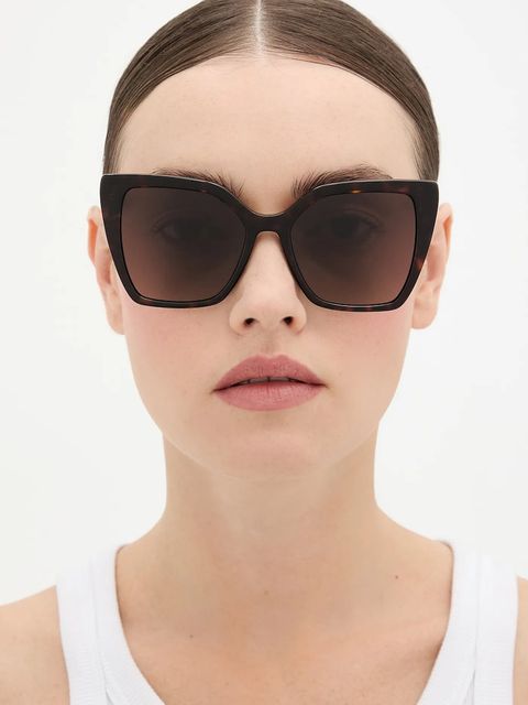 Love Moschino okulary przeciwsłoneczne damskie kolor brązowy