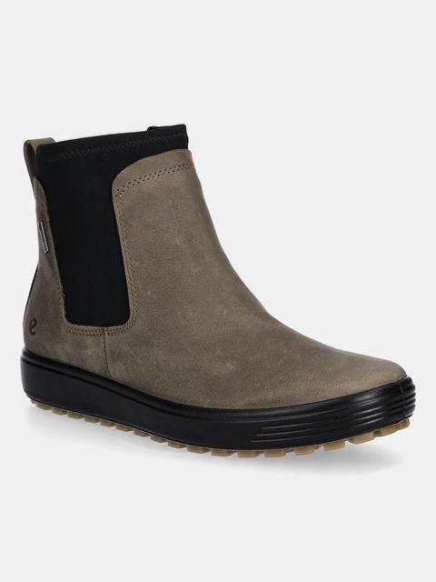 Ecco sztyblety Soft 7 Tred Chelsea Gtx kolor zielony na płaskim obcasie 450463-02559 - zdjęcie produktu nr 1