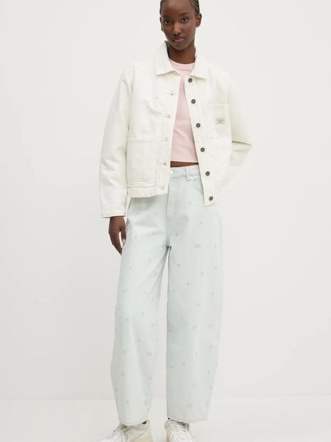 Guess Jeans kurtka jeansowa kolor biały przejściowa W4BN65 D5J31