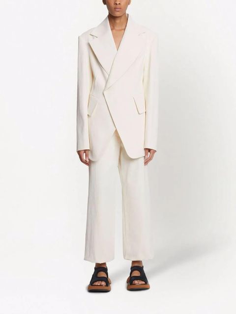 Proenza Schouler midweight linen blazer - White - zdjęcie produktu nr 2