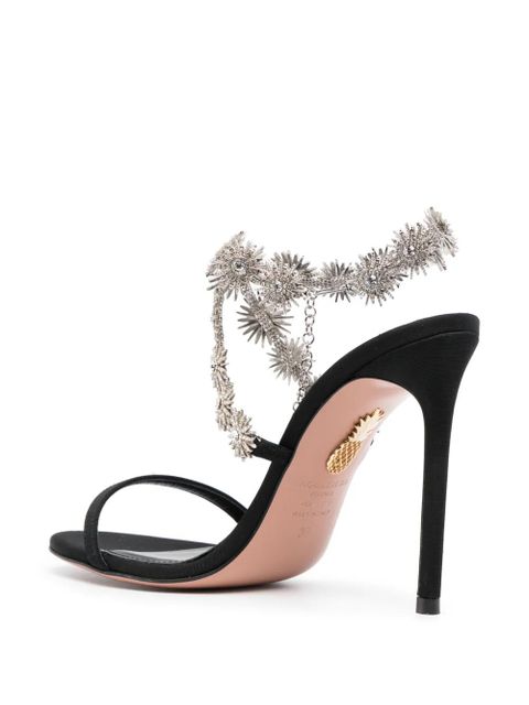 Aquazzura Comet 105mm crystal-embellished sandals - Black - zdjęcie produktu nr 2