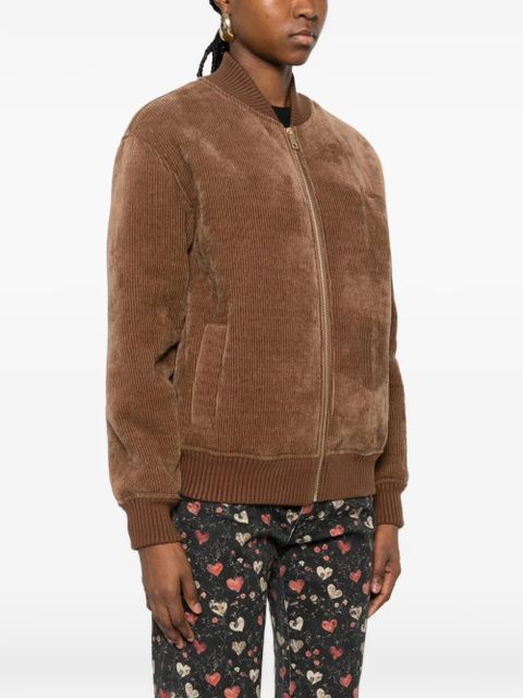 MC2 Saint Barth Celia zip-up corduroy jacket - Brown
