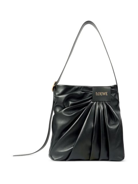 LOEWE draped leather tote bag - Black - zdjęcie produktu nr 1