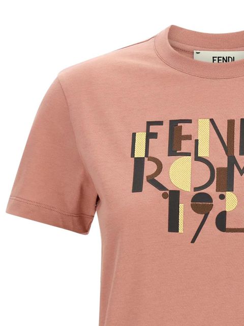 FENDI embroidered T-shirt - Pink - zdjęcie produktu nr 2