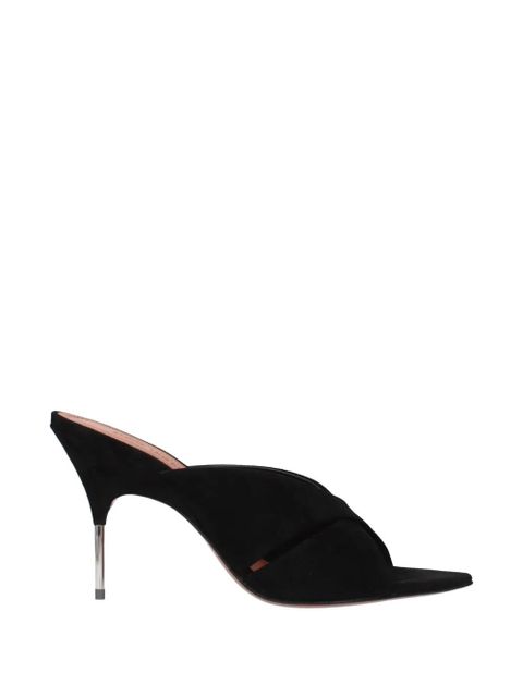 Amina Muaddi open toe heeled mules - Black - zdjęcie produktu nr 1