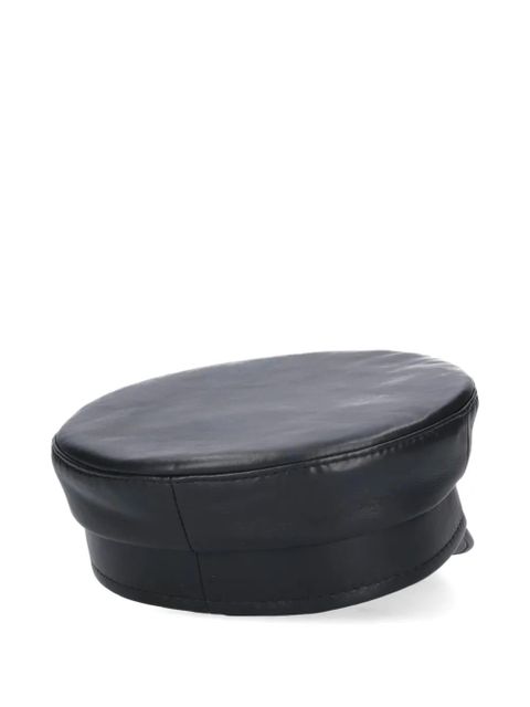 Ruslan Baginskiy leather baker-boy hat - Black - zdjęcie produktu nr 1