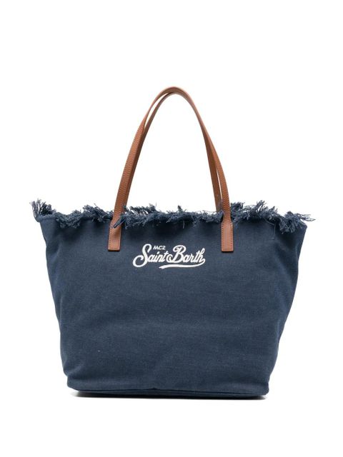 MC2 Saint Barth frayed tote bag - Blue - zdjęcie produktu nr 1