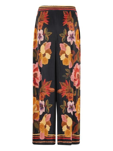 FARM Rio floral-print trousers - Black - zdjęcie produktu nr 2