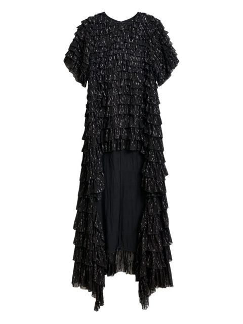 Essentiel Antwerp Itty tiered ruffled top - Black - zdjęcie produktu nr 1
