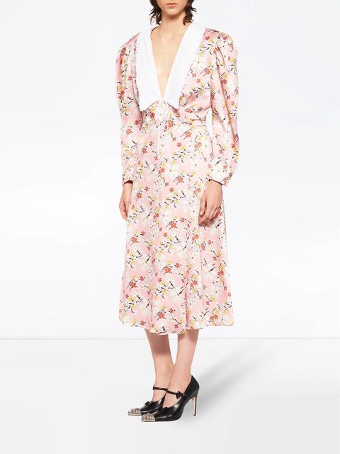 Miu Miu floral print sablé dress - Pink - zdjęcie produktu nr 2