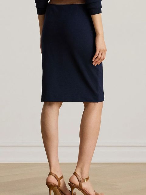 Lauren Ralph Lauren spódnica kolor granatowy midi ołówkowa 200980024