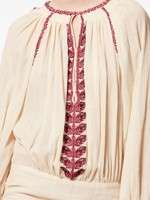 MARANT ÉTOILE Ludy pleated mini dress - Neutrals