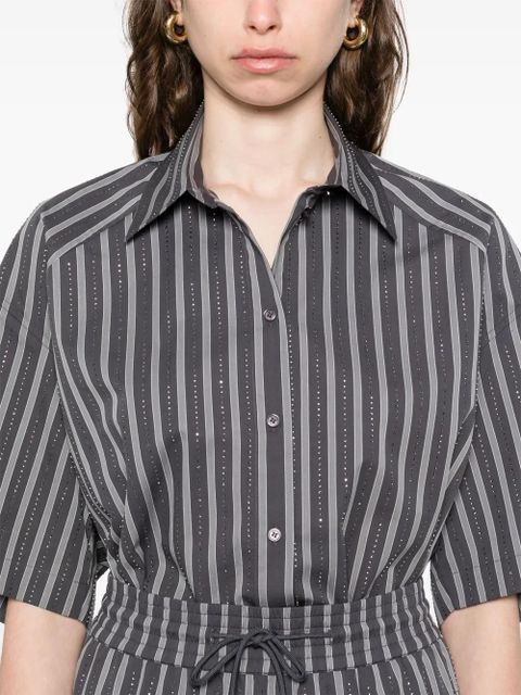 SANDRO crystal-embellished shirt - Grey