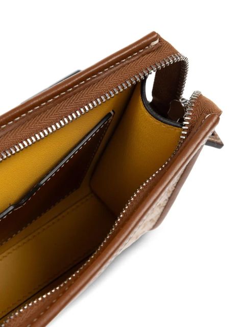 Max Mara monogram-pattern clutch bag - Brown