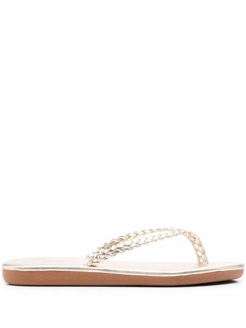 Ancient Greek Sandals Plage braided-strap flip-flops - Yellow - zdjęcie produktu nr 1