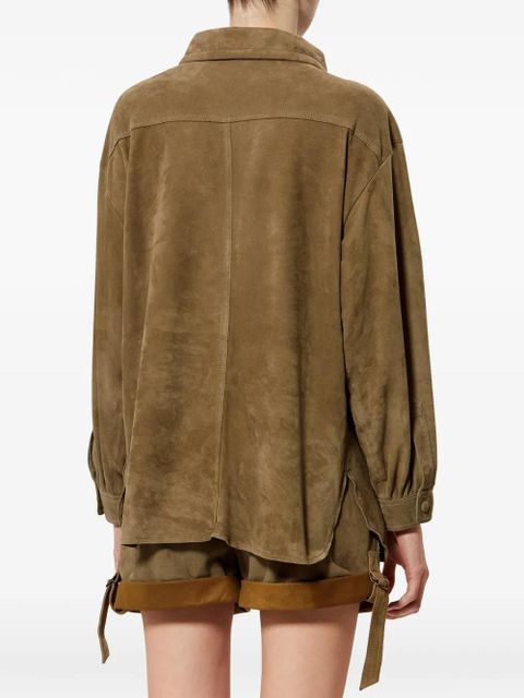 ISABEL MARANT Maldia suede shirt - Brown