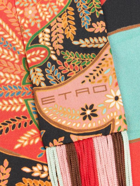 ETRO fringing paisley floral scarf - Red - zdjęcie produktu nr 2