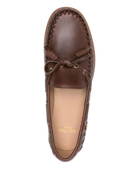 Valentino Garavani Palm Avenue leather loafers - Brown