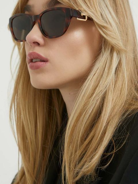 Moschino okulary przeciwsłoneczne damskie kolor brązowy - zdjęcie produktu nr 1