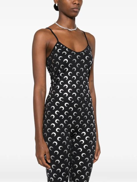 Marine Serre moon-print top - Black