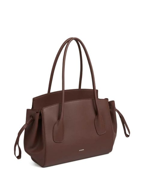 Jil Sander Voyage drawstring leather tote bag - Brown - zdjęcie produktu nr 2