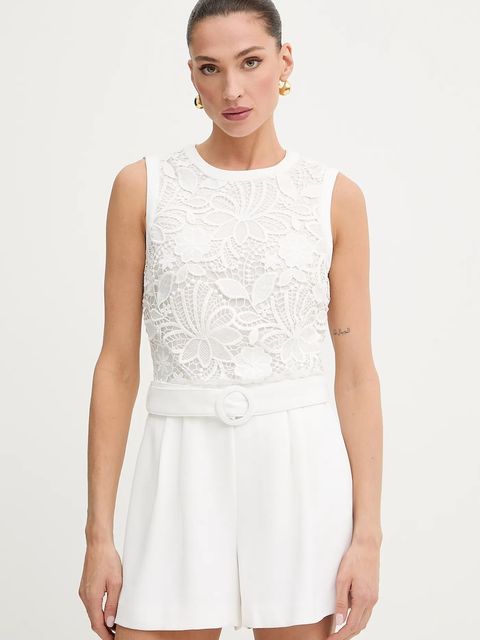 Morgan kombinezon kolor biały z dekoltem okrągłym SHIKOU - zdjęcie produktu nr 1