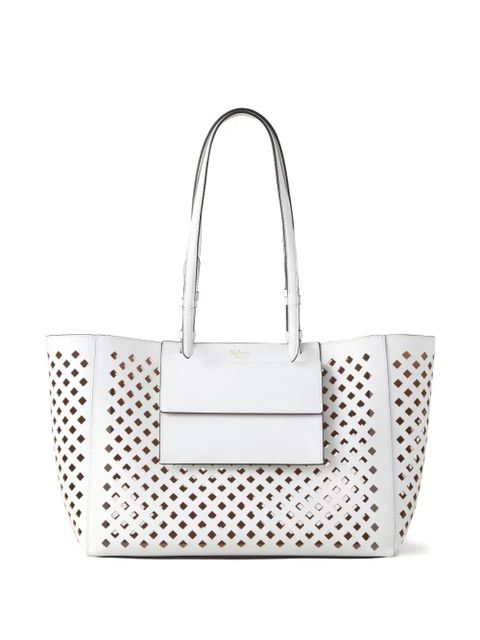 Mulberry perforated leather tote bag - White - zdjęcie produktu nr 1