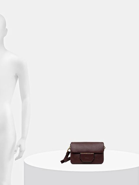 AllSaints torebka skórzana JUPITER kolor bordowy W263XC