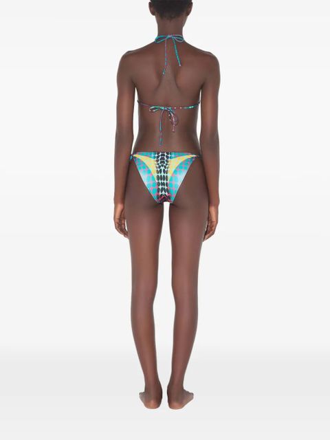 Jean Paul Gaultier printed tie bikini set - Yellow