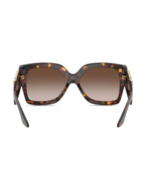 Versace Eyewear Medusa-plaque oversized-frame sunglasses - Brown